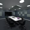 120" x 36" Acoustic Ceiling Clouds in a Conference Room