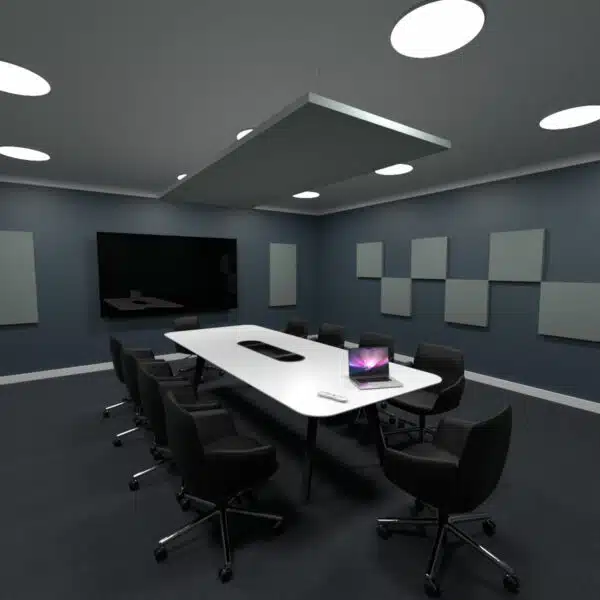 120" x 48" Acoustic Ceiling Clouds in a Conference Room