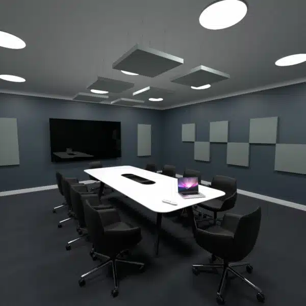 24" x 24" Acoustic Ceiling Clouds in a Conference Room