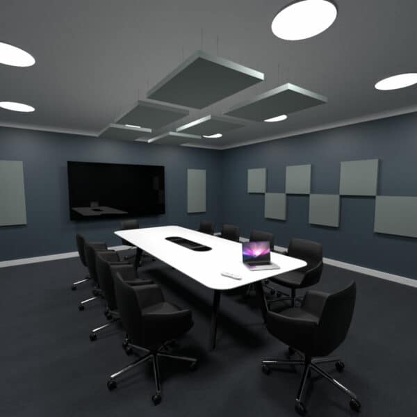 36" x 24" Acoustic Ceiling Clouds in a Conference Room