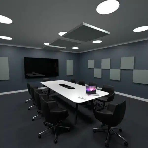 36" x 36" Acoustic Ceiling Clouds in a Conference Room