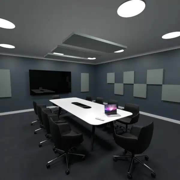 60" x 24" Acoustic Ceiling Clouds in a Conference Room