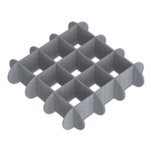 Polyester Waffle Baffle (Radiused, Light Marble Grey)