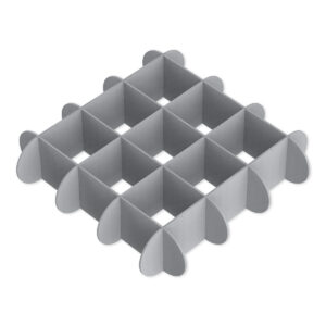 PET Acoustic Waffle Baffle (Radiused, Light Marble Grey)