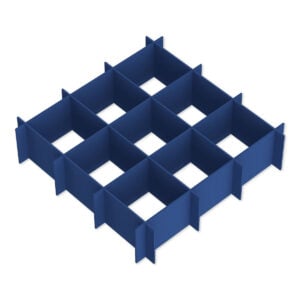 Polyester Waffle Baffle (Squared, Royal Blue)