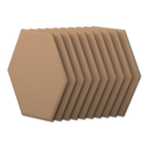 Essential Shapes Polyester Acoustic Panels (10 Pack) (Hexagon, Caramel)