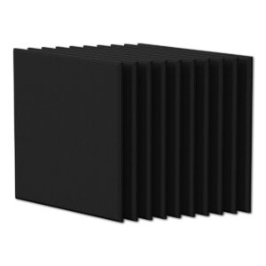 Essential Shapes Polyester Acoustic Panels (10 Pack) (Square, Black)